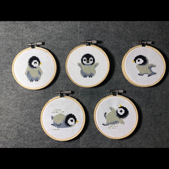 Handmade Penguin Cross Stitch - Picture 2 of 2